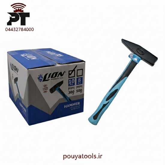 تصویر  چکش مهندسی دسته بلند فایبر 300گرم لیون