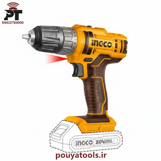 تصویر  دریل شارژی 20ولت تک باطری اینکو مدل: CDLI200518
