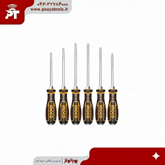 تصویر  ست پیچ گوشتی 6عددی ضربه خور اینکو مدل: HGTST0608