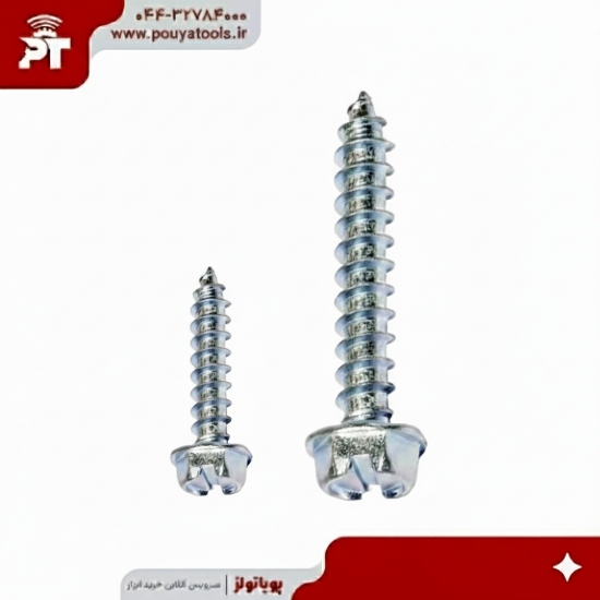 تصویر  پیچ بکسی واشردار خودکار سایز: 16*6/3