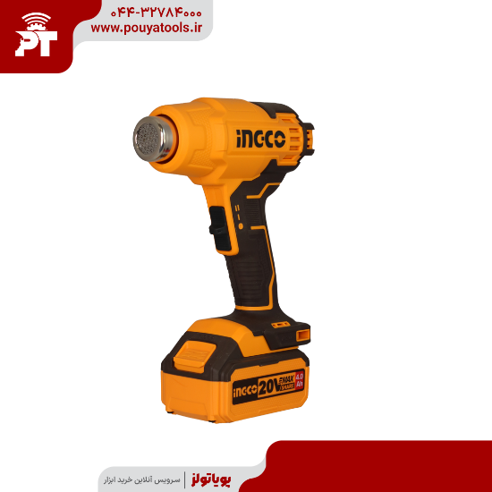 تصویر  سشوار صنعتی شارژی 20ولت اینکو مدل: HGLI20025